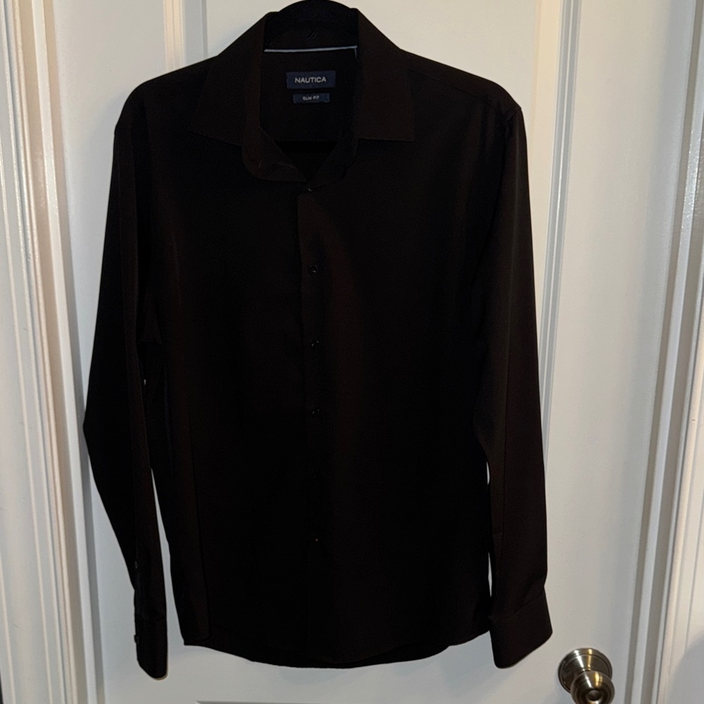 Nautica Women's Elegant Black Dress Shirt